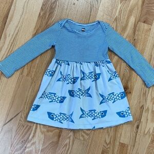 Tea Collection Blue Long Sleeve Sundress